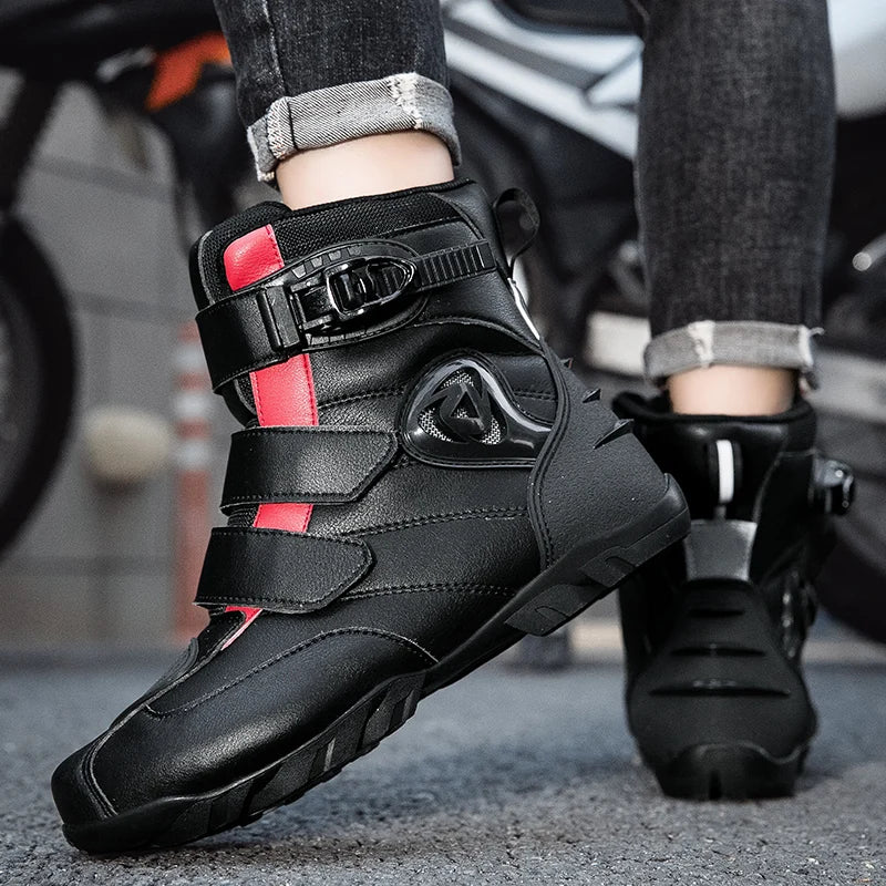 Motorcycle Riding Shoes Breathable Motorcross Off-road Short Boots Man Women Rider Motocross Equipment Anti-fall Racing Shoes 47