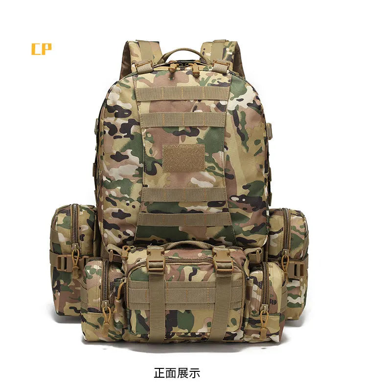 Tactical large capacity backpack camping Oxford cloth outdoor military camouflage mountaineering combination backpack