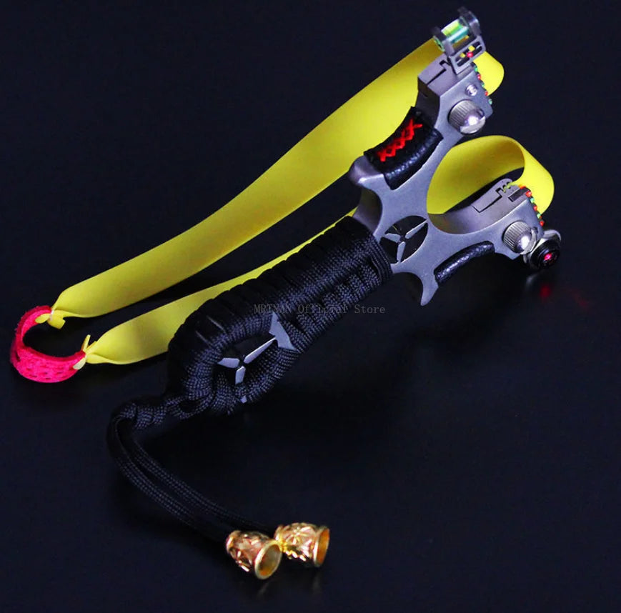 Laser Shooting Metal Slingshot High Precision Sling Outdoor Hunting Slingshot for Hunting High Precision Catapult