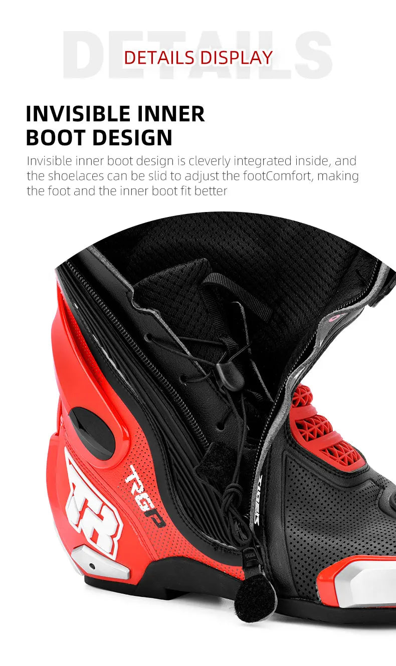 TR Tiger Brand Motorcycle riding boots Motorcycle shoes cycling shoes Imitation road rally off-road Fall resistant racing shoes