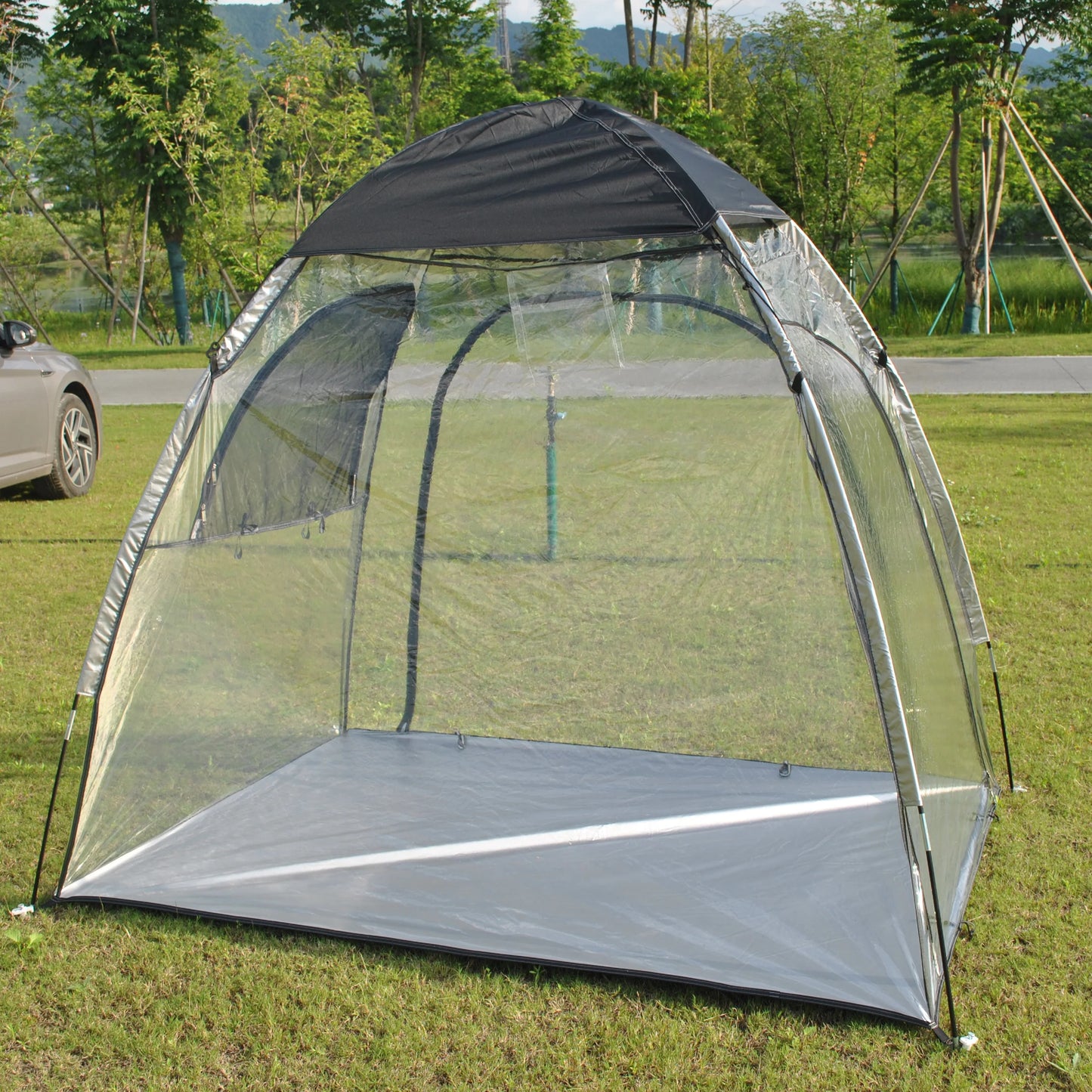 Sports Tent All Weather Clear Sport Shelter Waterproof and Windproof with Detachable Top Cover Rain Tent,PVC tent,Warm keep tent