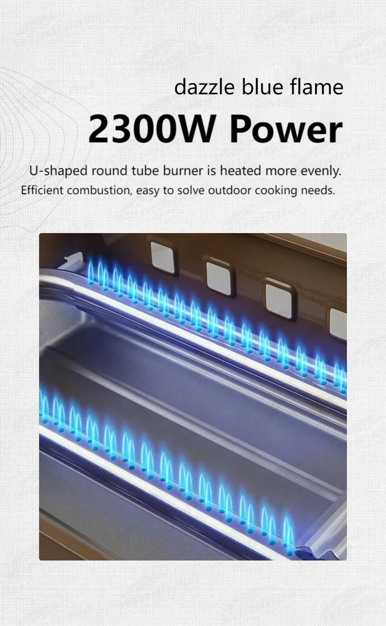 Naturehike Camping Gas Stove Burner 2300W Strong Fire Cooking Furnace Outdoor Picnic Barbecue Fry Grill Boil Pot Pan Portable