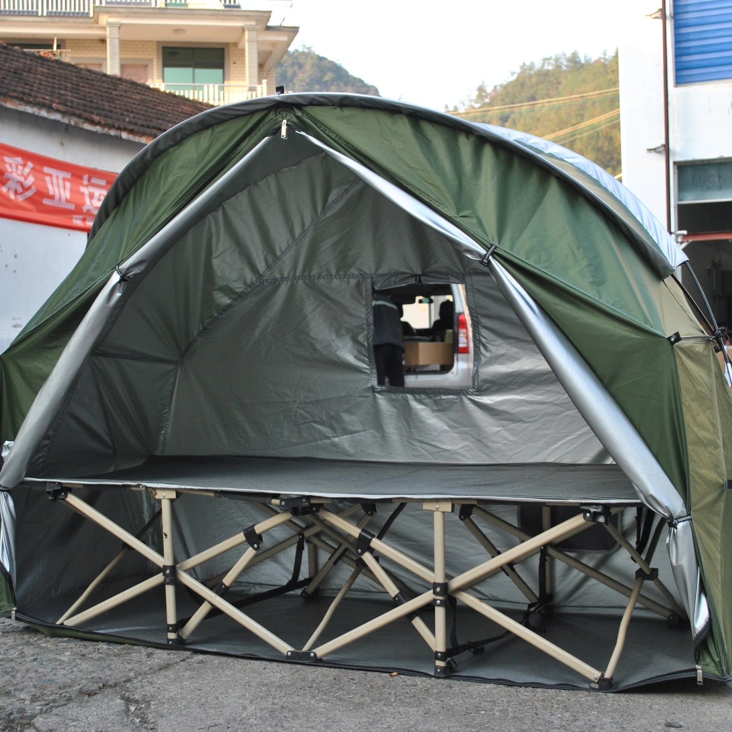 Durable Outdoor Sketching Tent for Backpacking,CZX-725 1 Person Tent Not Include Cot,1 Person Tent,Ground Tent,Practice Tent