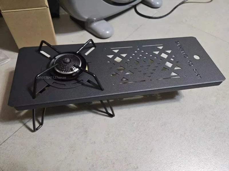 Outdoor SWS black spider ignition card stove, outdoor camping barbecue picnic ignition windproof folding high-power stove head