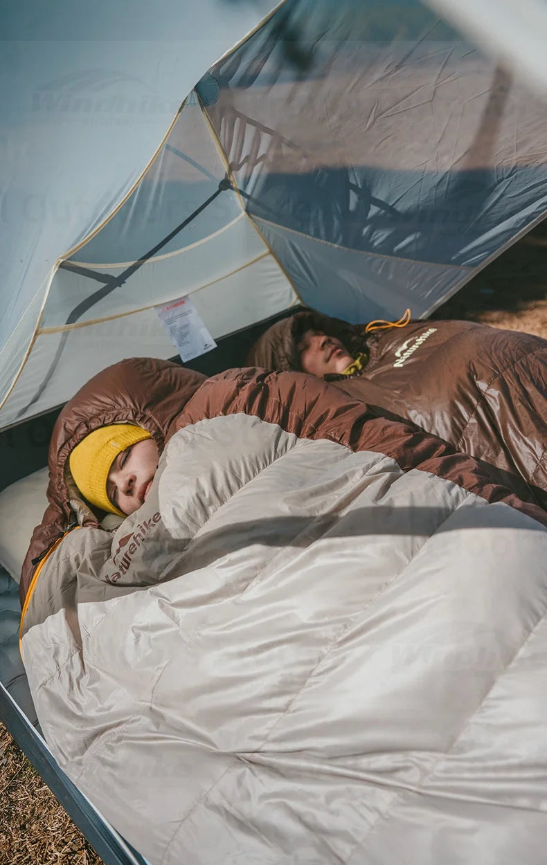 Naturehike Snowbird New Sleeping Bag Winter Duck Down Sleeping Bag Ultralight Camping Sleeping Bag Mummy 650FP Warm -10.8~3.8℃