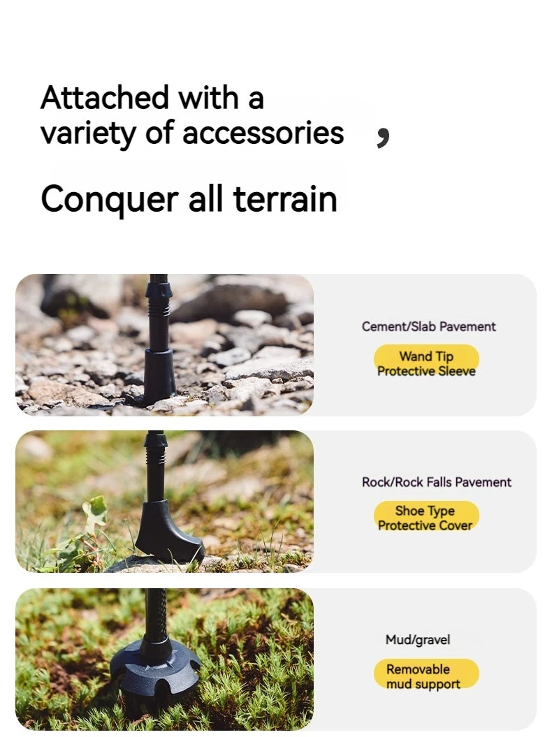 Naturehike Trekking Pole 2pcs 62-135cm 3Sections Carbon Fiber Telescopic Walking Stick Outdoor Hiking Canes Ultralight Climbing