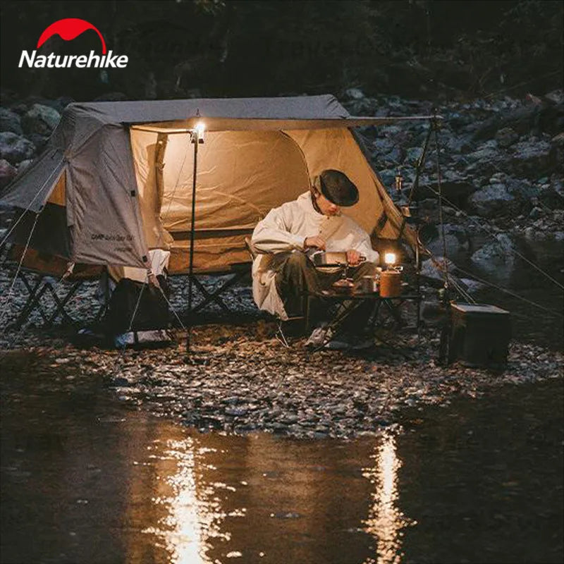 Naturehike A-Type Automatic Tent 1-2P Get Off The Ground Riverside Fishing One Touch Tent Quick Open Camping Bed Tent Waterproof
