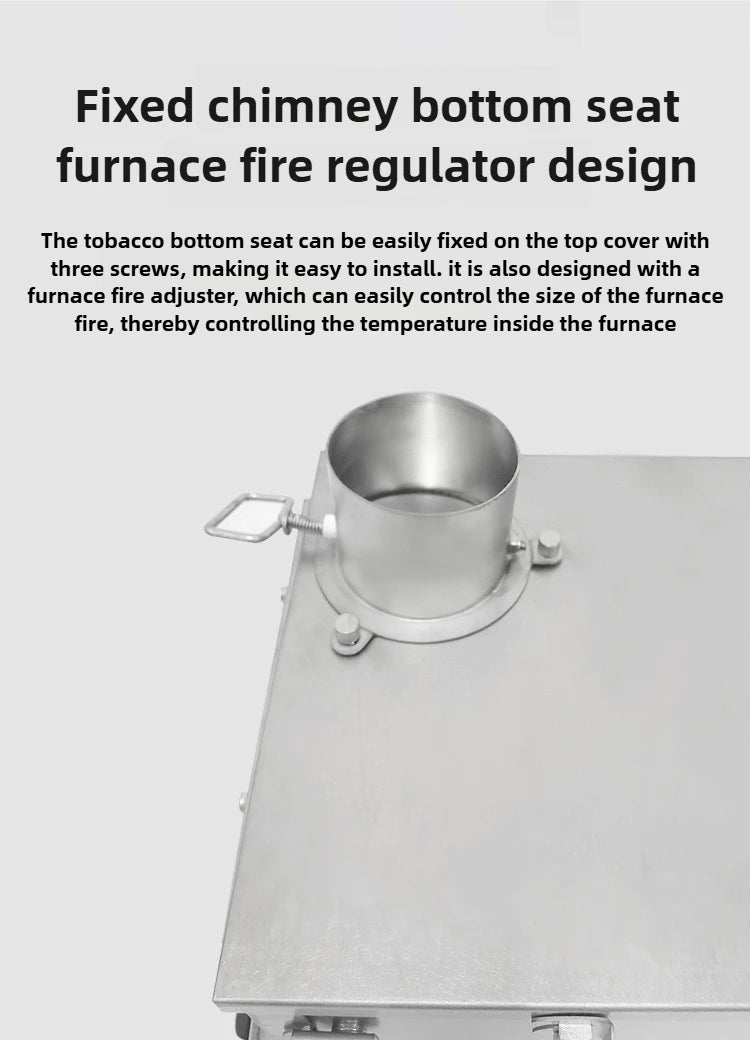 Titanium Alloy Glass Removable Portable Folding Wild Cooking Stove with Chimney Outdoor Stove Tools for Camping Hiking