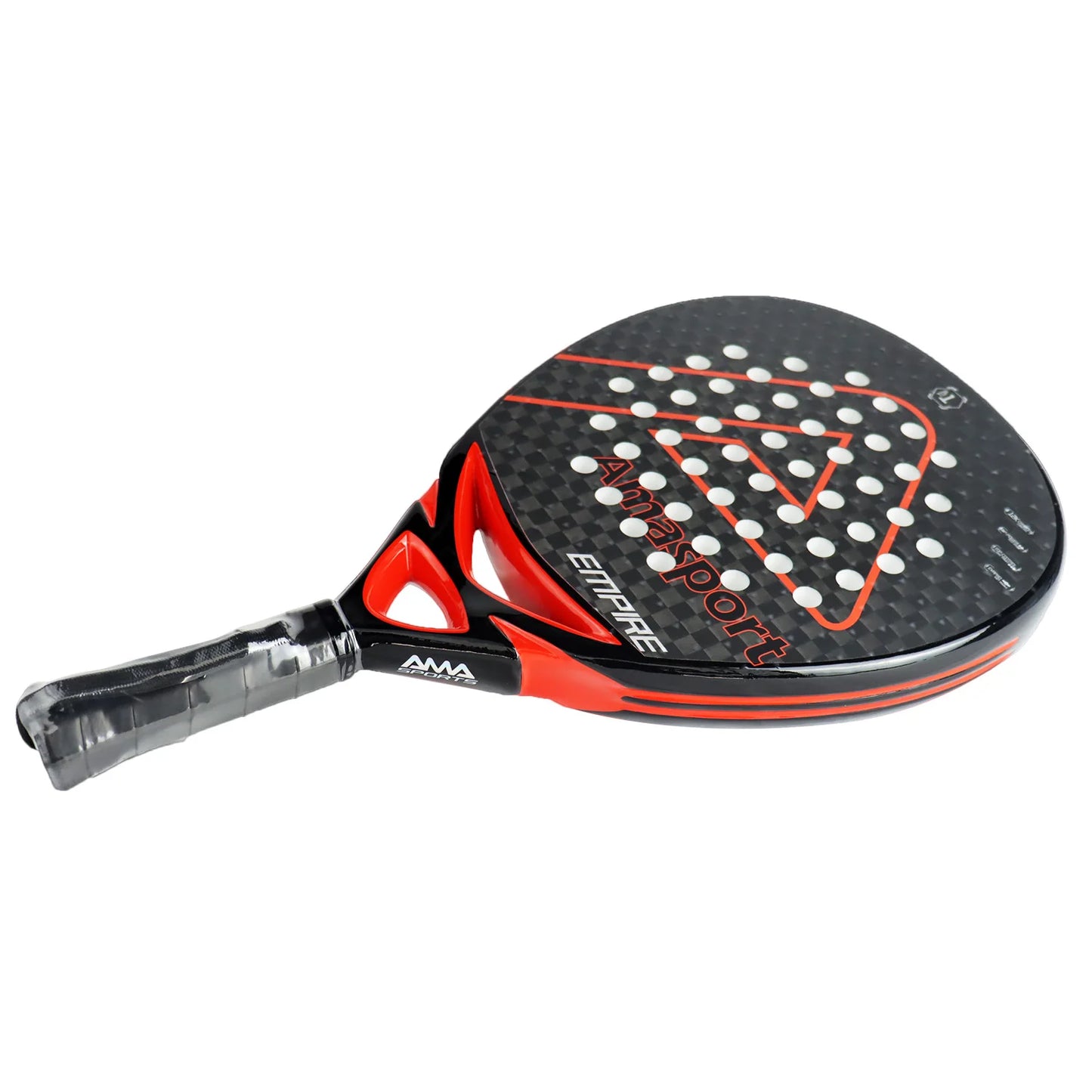 AMASPORT 38mm Padel Tennis Racket D Rough Surface EVA Soft  3K/12K/18K/Kevlar Carbon High Balance Paddle Racket for Advanced