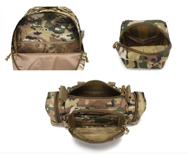 Tactical large capacity backpack camping Oxford cloth outdoor military camouflage mountaineering combination backpack