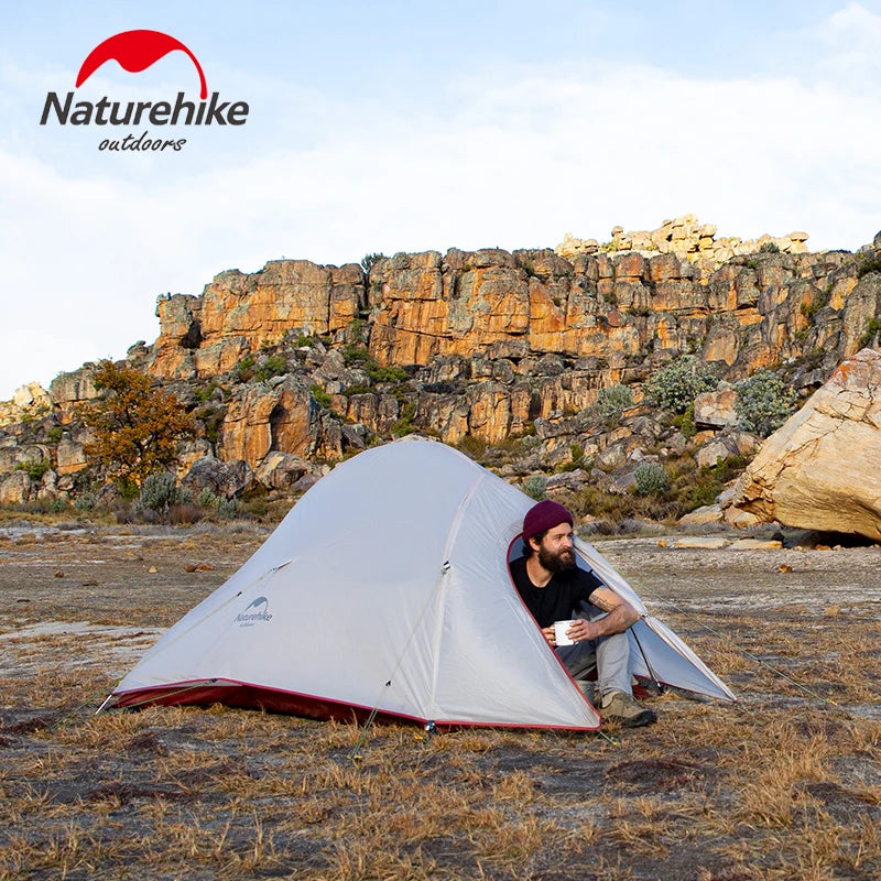Naturehike Outdoor Upgrade Cloud Up 2 3 Person Tent 20D Nylon Silicone Double Layer Aluminum Pole Ultralight Camping Hiking Tent