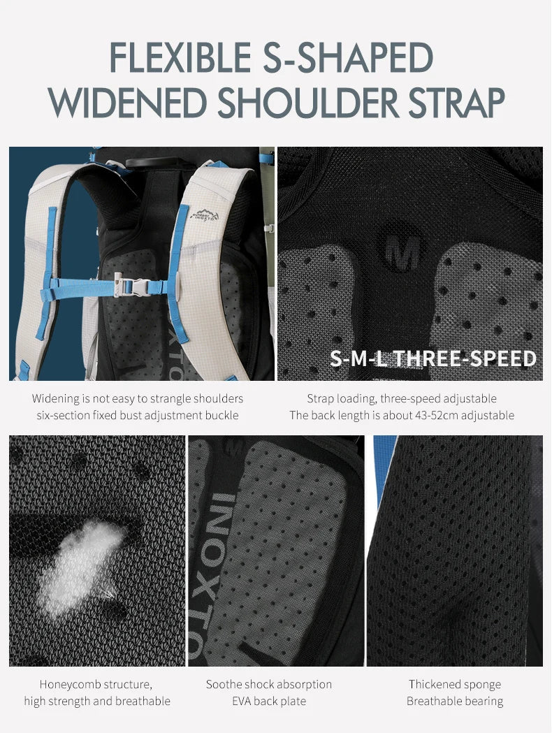 55L hiking backpack for men and women large capacity lightweight travel training fitness bag splashproof hiking multi-functional