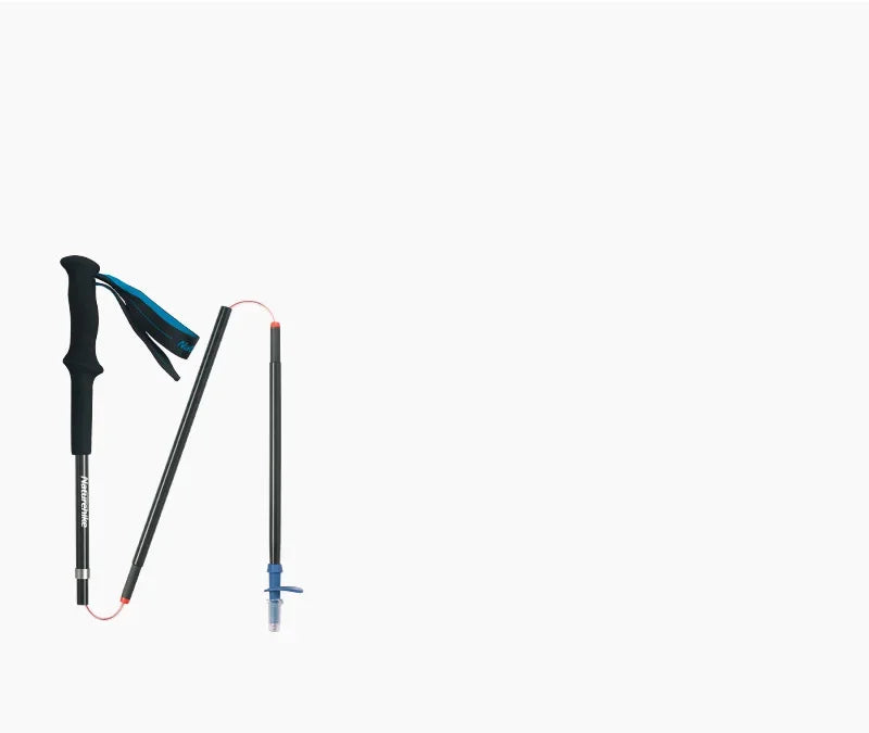 Naturehike-EXT Carbon Fiber Ultralight Walking Hiking Sticks,4 Sections Foldable Adjustable Trekking Poles Camping Hiking Tool