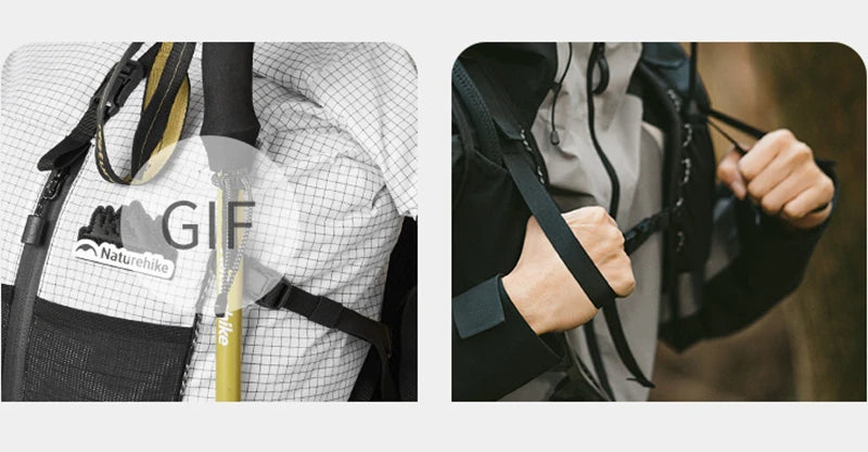 Naturehike Helium 30l Lightweight Outdoor Backpack Waterproof Breathable Hiking Camping Sports Climbing Bag With Water Bag Hole