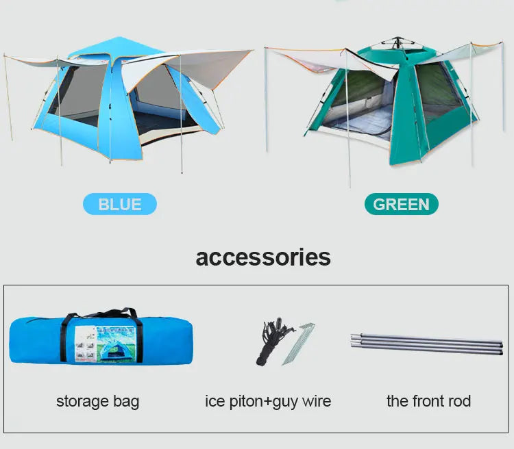 Factory Outlet New Pattern Custom Oem Easy One Touch Tents Outdoor Automatic Camping Tent Camptown Tent