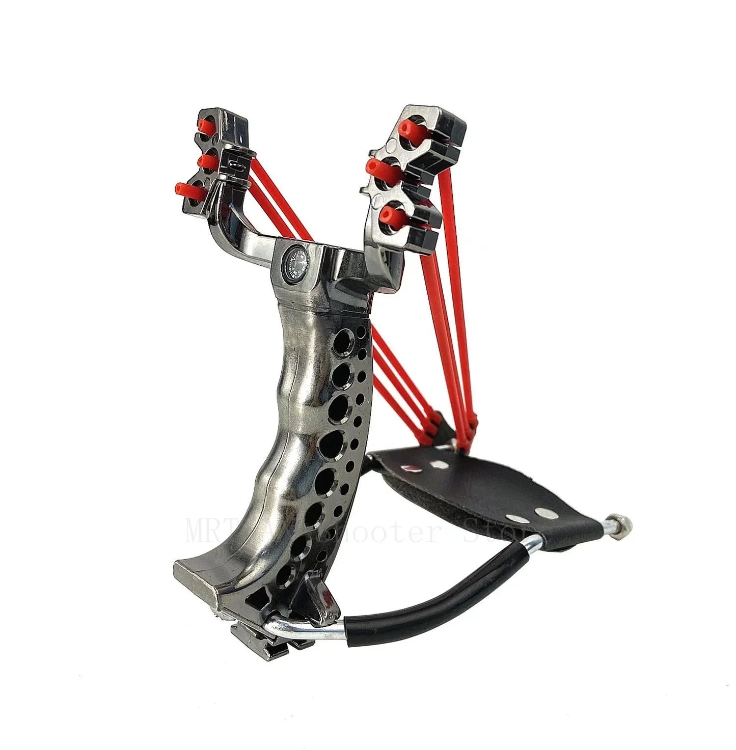 Outdoor Hunting Shooting Slingshot with Rubber Bands Can Shoot Fish Slingshot with Wrist Support Catapult Tools