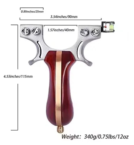 Slingshot Catapult for Hunting Competition Slingshots Metal Outdoor Sling Shot Powerful Hunting Slingshot with 5 Rubber Bands P