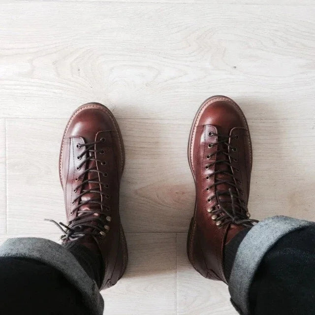 Mens British Wind Retro Boots Motorcycle Short Boots Men's Leather Boot Casual Work Shoes Men Women's Tide Chelsea Boots