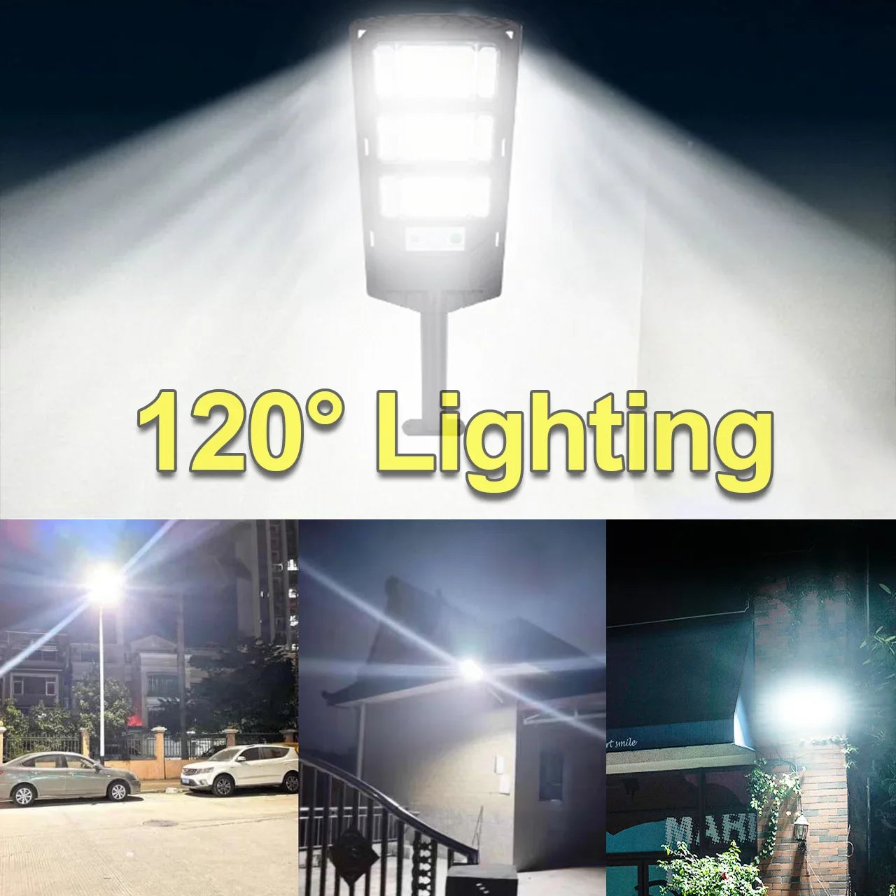 Solar Power Wall Lights  with Motion Sensor Outdoor Sunlight Charge Waterproof Street Light Garden Led Solar Spotlight