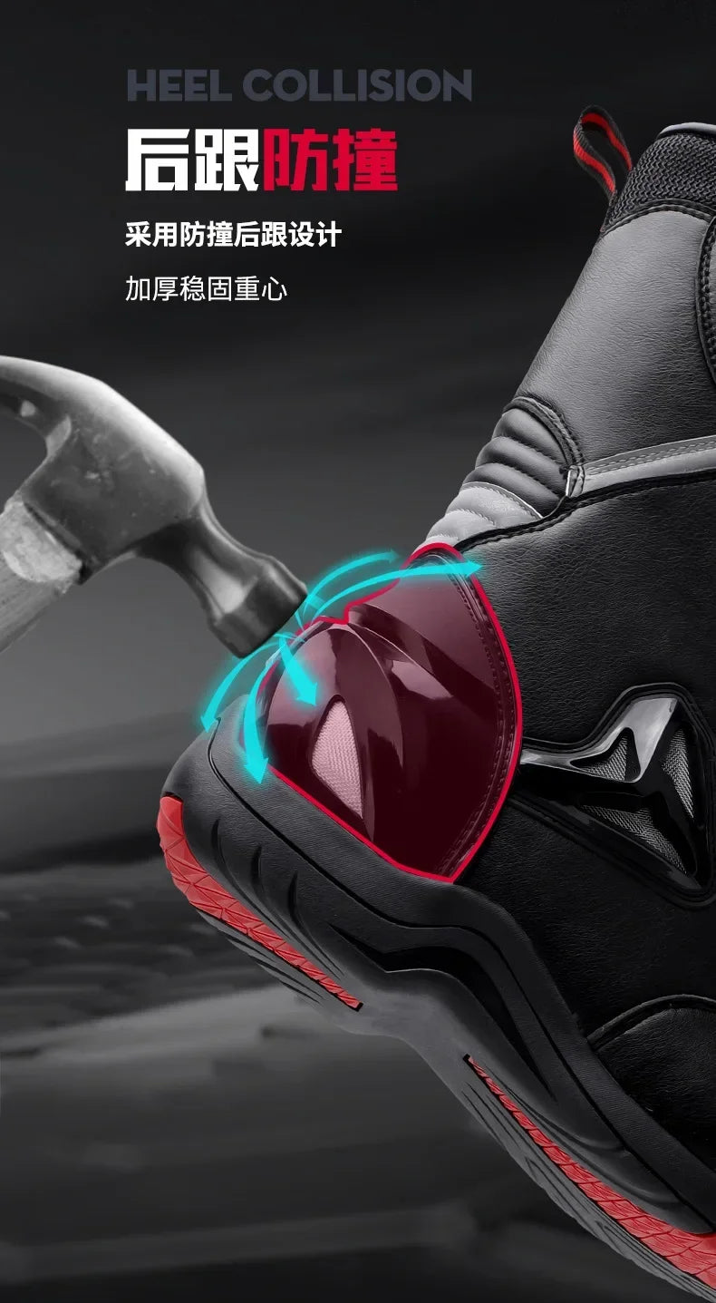 Motorcycle Boots for Men Women Riding Mid-Calf Ankle Protective Shoes Racing Long Boot Anti Slip Waterproof Moto Equipment