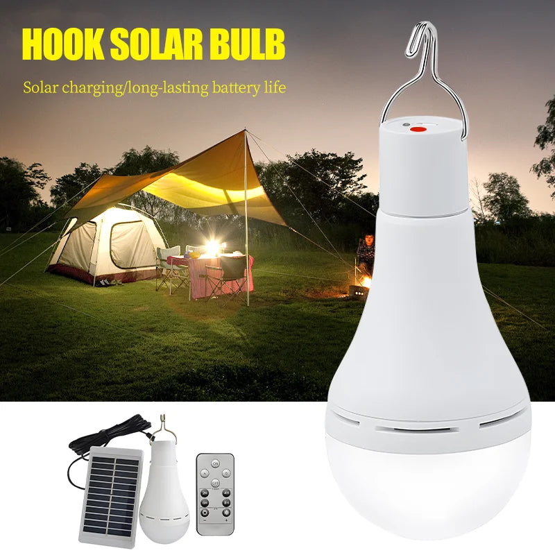 Solar Lights Waterproof USB Charged Hanging Emergency Sunlights Powered Lamps Outdoor Indoor House LED Solar Lamp Bulb Lights