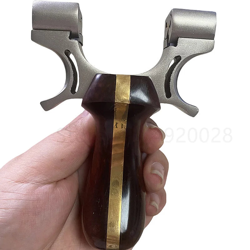 Adult Shooting Slingshot Outdoor Hunting Toy Stainless Steel Slingshot Traditional Rubber Band Hunting Catapult