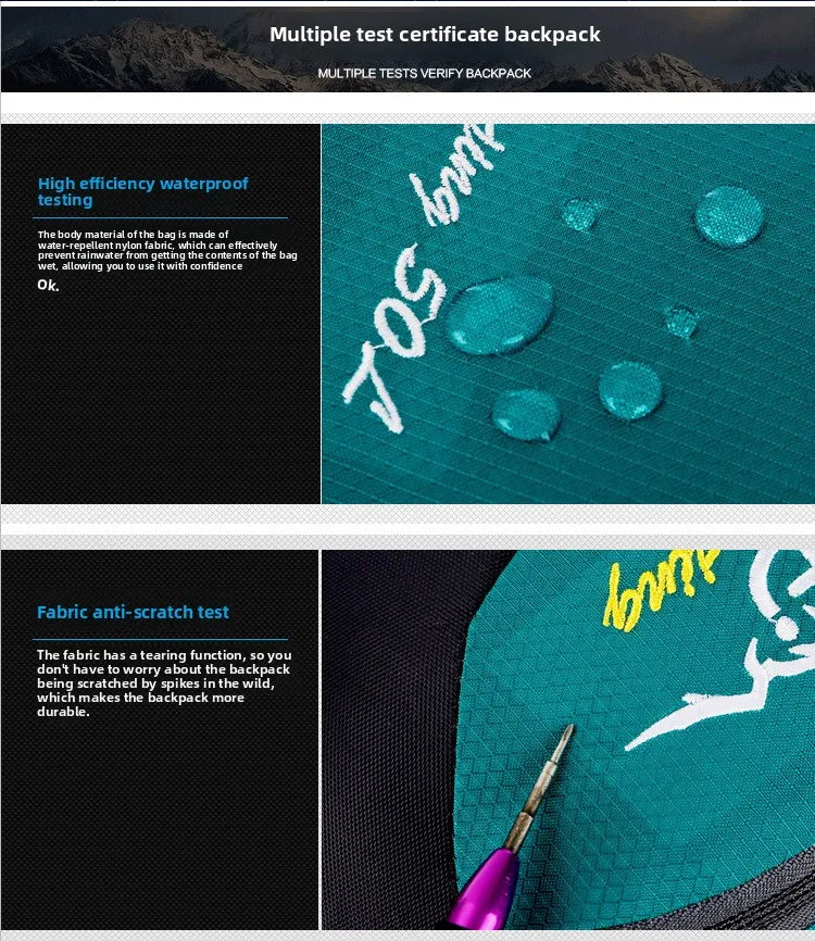 60L Large Capacity Hiking Backpack Men Outdoor Mountain Backbag Male Sport Back Pack Leisure Teens Travel Package Black