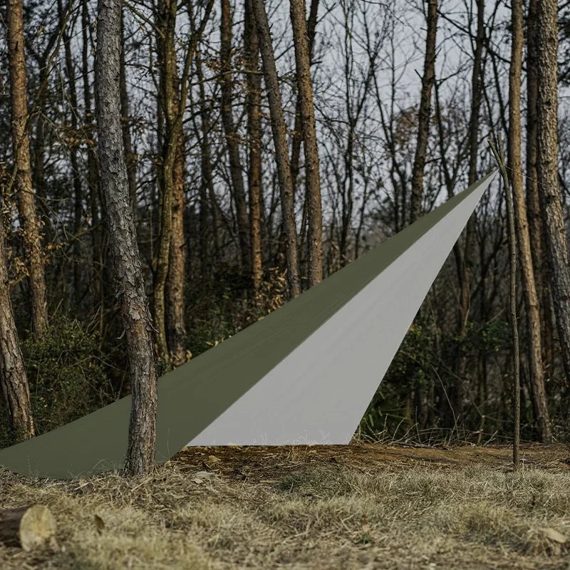 19 Hanging Point Tent Waterproof Tarpaulin Sunshade Canopy Outdoor Backpack Waterproof Camping Sunshade