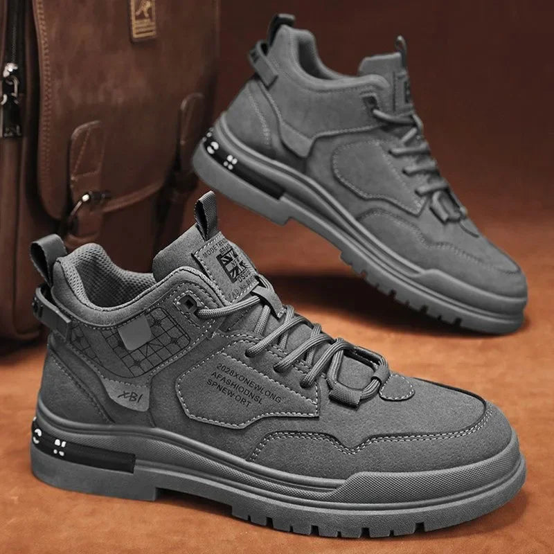 Men's Boots Mens Luxurious Design Casual Shoes Mens Motorcycle Boots Men's Waterproof and Wear-resistant Work Shoes