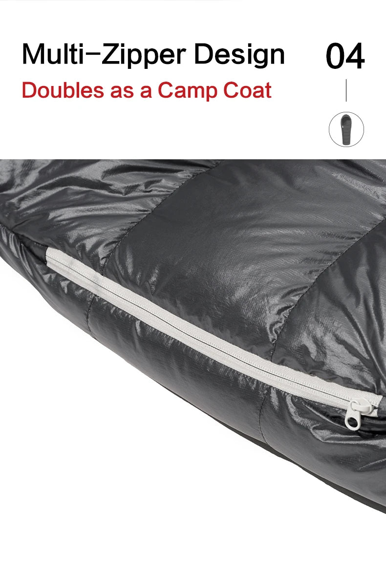 Mobi Garden Winter Warm Sleeping Bag -25 ℃ ~0 ℃   Goose down Thickened 650Fp Mummy Type Outdoor Camping Adult down Sleeping Bag