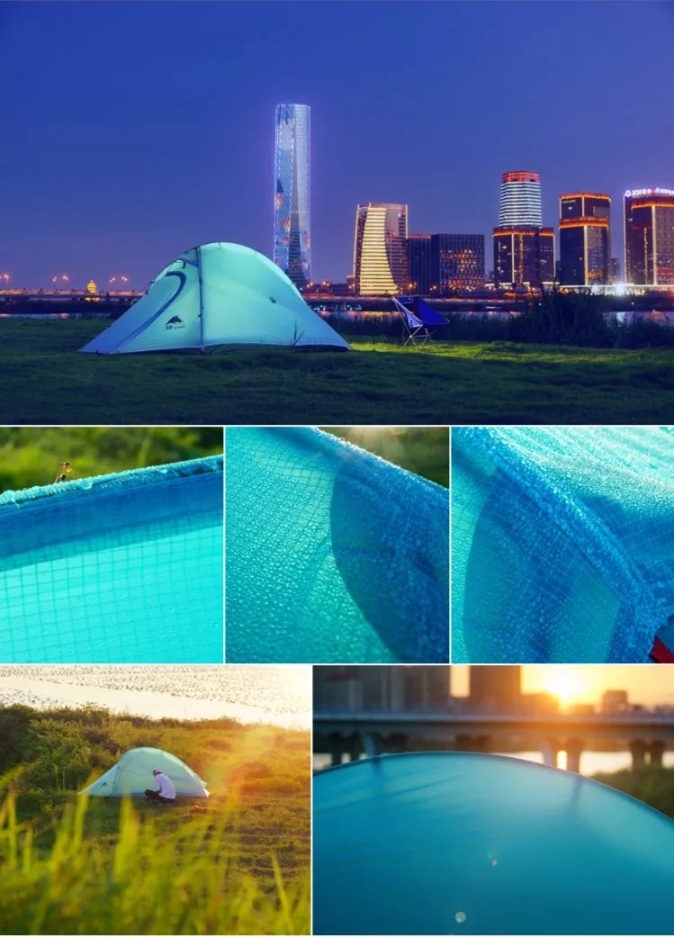 3F UL Gear Zhengtu 2P Tent Two 2 Person 15D Silnylon Coating Nylon Double Layer Ultralight Camping Lightweight Hike For 4 Season