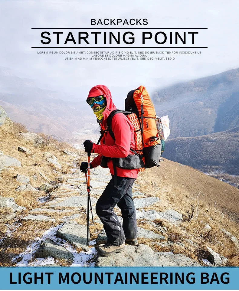 3F UL GEAR QiDian Hiking Backpack 40+16L Outdoor Waterproof Climbing Bag Qi Dian UltraLight Pack Trekking Men Women