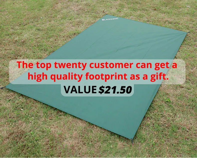 BLACKDEER 2 Person Ultralight Tent 20D Nylon Silicone Coated Fabric Waterproof Tourist Backpacking Outdoor Camping 1.47 Kg
