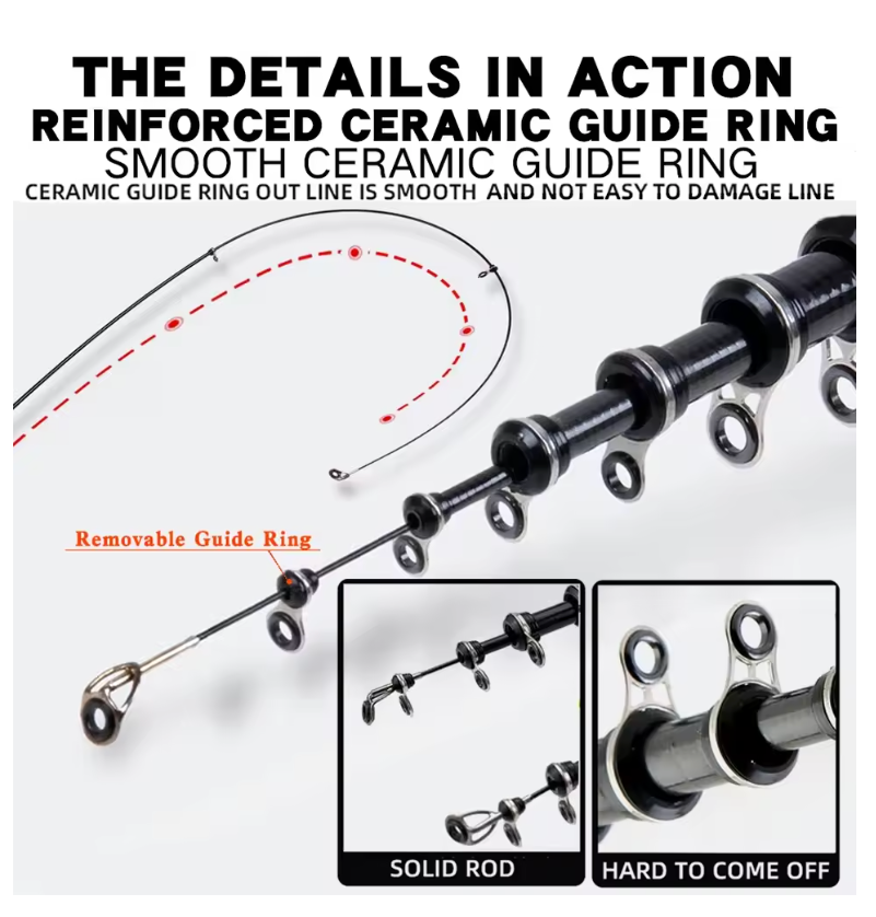 GHOTDA 3.6M/4.5M/5.4M/6.3M Rock Rod Telescopic Sea Fishing Rod Spinning for Saltwater Travel Boat Portable Ultralight Carp Pole