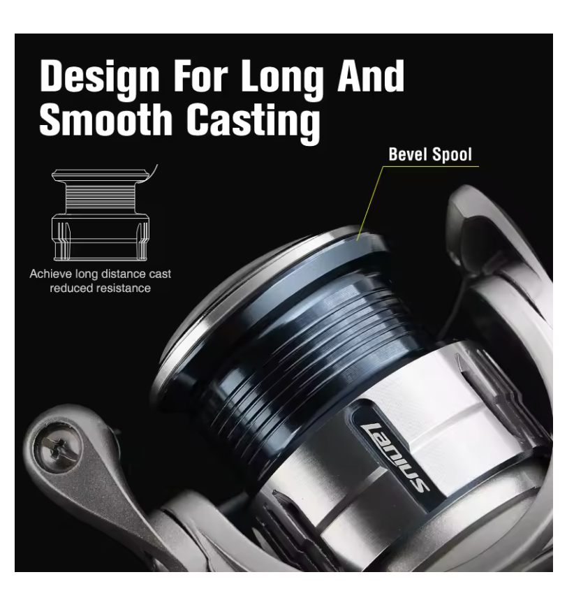 TSURINOYA Ultralight Carbon Spinning Fishing Reel LANIUS 800 1000 1500S 149g Shallow Spool Light Game Reel Stand Trout Wheel