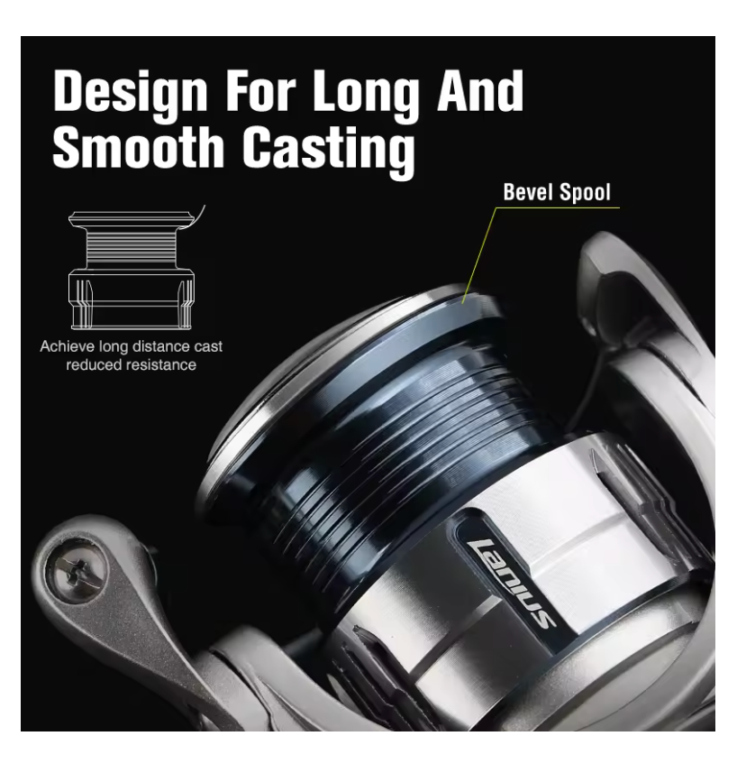 TSURINOYA Ultralight Carbon Spinning Fishing Reel LANIUS 800 1000 1500S 149g Shallow Spool Light Game Reel Stand Trout Wheel